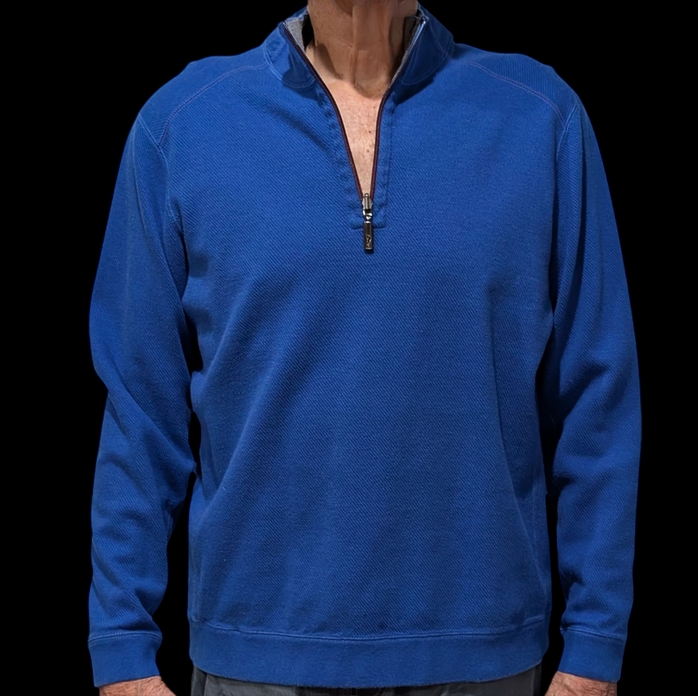 Tommy Bahama Reversible Swearshirt. Mens Size Large. 100% Cotton